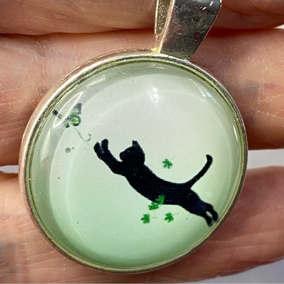 Glass Dome Cat Necklaces Lot of Three Crazy Cat Lady - Picture 4 of 9